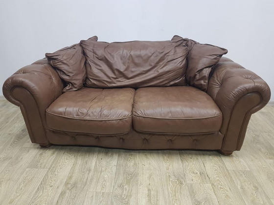 Divano Chesterfield stile Mid-Century in pelle – Sofà, Leather, Mid Century Modern (photo 5 of 22)