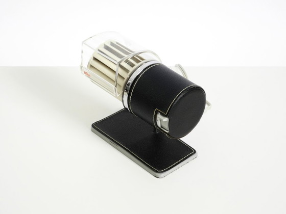 Image 1 of Raro ventilatore da tavolo originale BRAUN HL 1 del 1961, disegnato da Reinhold Weiss, con finitura in pelle.