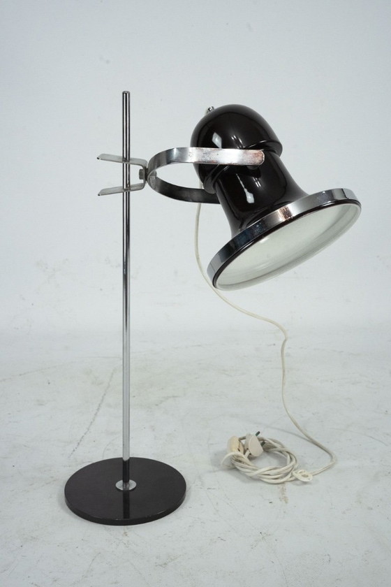 Vintage Italian Mid-Century Modern Adjustable Desk Lamp, 1960s, Table lamps, Chrome, Silver (photo 4 of 12)