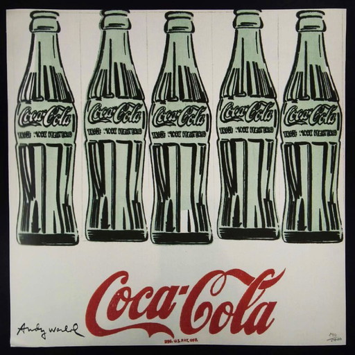 Grande litografia di Andy Warhol "Coca Cola", edizione limitata e numerata a matita da CMOA. 60 cm / 23,62 pollici