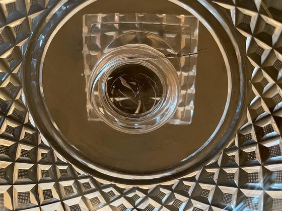 Image 1 of Coupe à fruits antique en cristal sur pied * Vonêche * XIXe siècle.