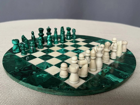 Jeu d'échecs en malachite. – Objets déco, Stone (photo 4 of 7)