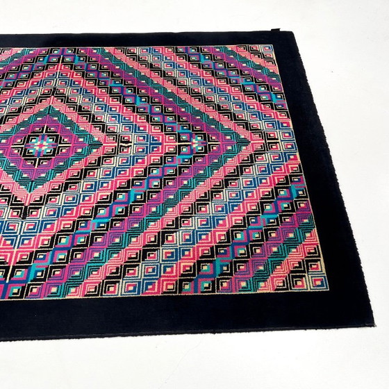 Image 1 of Large Geometric Wool Rug from Missoni, 1980s