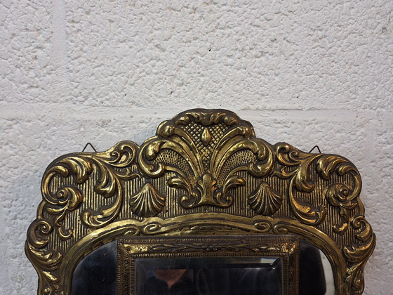 Image 1 of Antique brass mirror cabinet