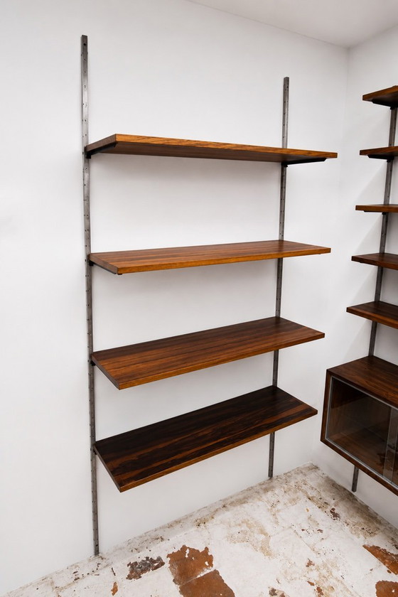 1960s Modular Rosewood Tetex Wall System – Wall cabinet, Metal (photo 3 of 8)