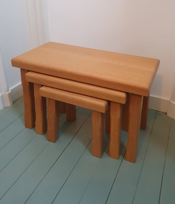 Image 1 of Mimi set di tre tavolini laterali vintage (presumibilmente danesi)