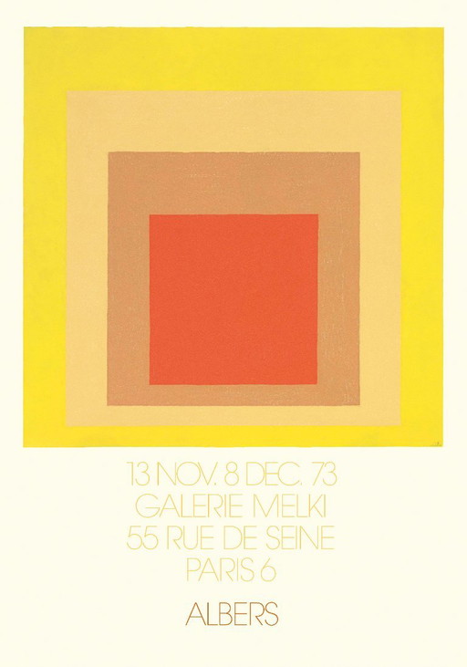 Josef Albers - Omaggio alla piazza: Sogno di una notte di mezza estate 1964 - Manifesto 70 x 100 cm – posters, Paper