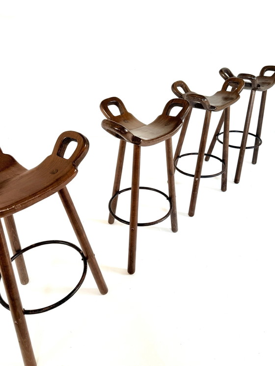 Image 1 of 4x vintage ‘Marbella’ barkrukken, Conoform ‘60