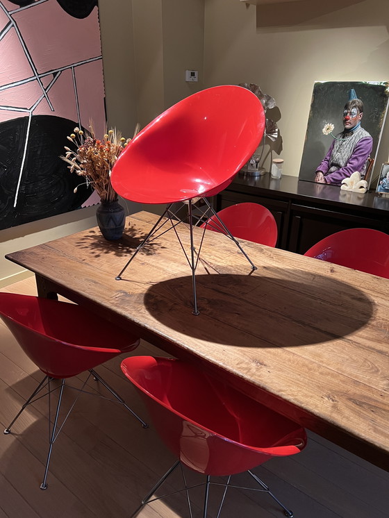 Image 1 of 6 chaises de salle à manger Kartell Eros par Philippe Starck