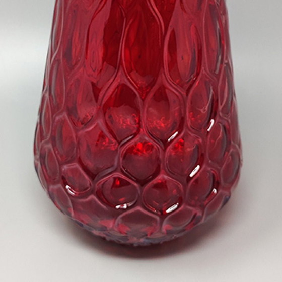Image 1 of Precioso jarrón rojo de cristal de Murano de la década de 1960 de Ca dei Vetrai, fabricado en Italia.