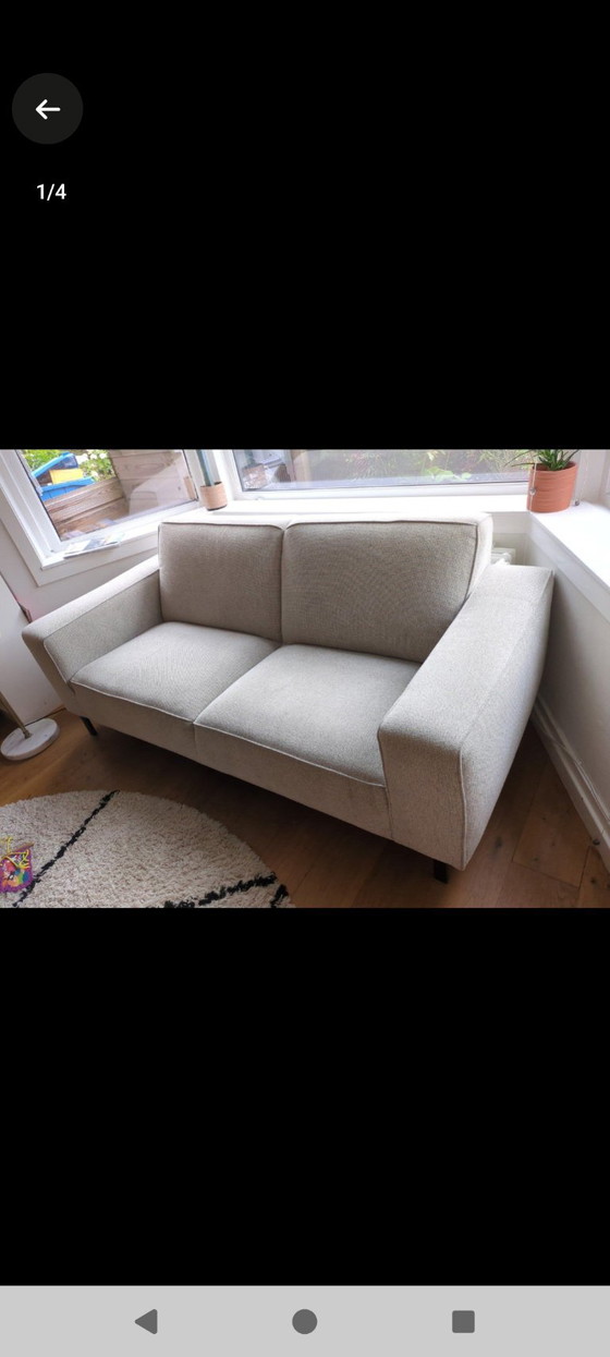 2,5zits Bank, Grijs/Beige Gemêleerd, In Zeer Goede Conditie – 2 zitsbanken, Textile (photo 4 of 10)