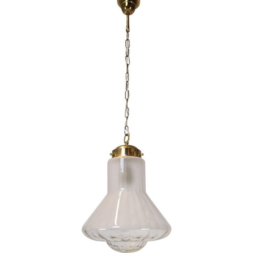Vintage glazen hanglamp, Italië 1970