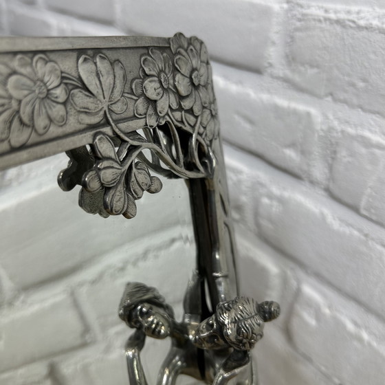 Image 1 of Miroir ancien Art Nouveau Jugendstil "Le premier coucou" Miroir Echo