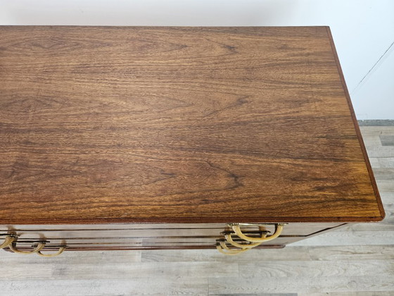 Image 1 of Commode Art Déco en ronce de noyer à quatre tiroirs