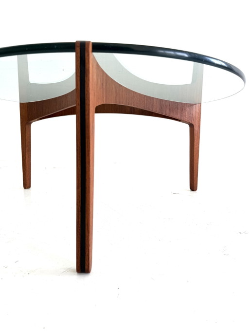 Mesa de centro vintage de teca y cristal, Sven Ellekær '60 – salontafels, Wood, Glass