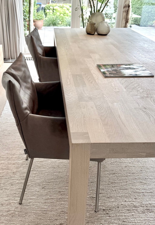 4 chaises de salle à manger en cuir Gerard van der Berg marque Label