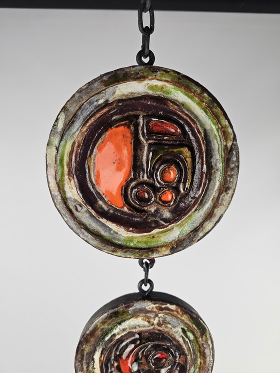 Image 1 of Collar Mid-Century moderno de cuatro placas de cerámica de Duisburger Kunstgewerbe