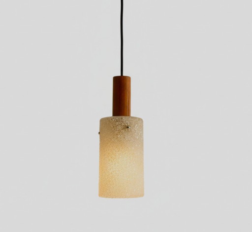 Vintage hanglamp – Teak & Graniethars - Scandinavische lamp uit de jaren 1960-1970