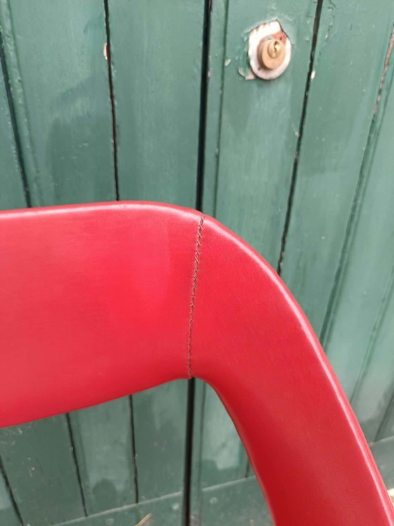 Image 1 of 2 rote Vinyl-Sessel aus den 1970er Jahren