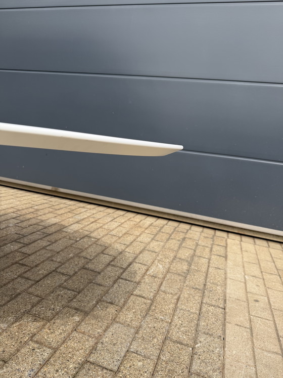 Image 1 of Knoll Tulip oval dining table 198cm White (or Black Phoenix) laminate Eero Saarinen