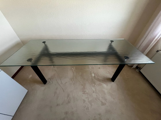 Tavolo da pranzo LC6 Le Corbusier, Cassina, Tavoli da pranzo, Vetro, Metallo, Nero (foto 8 di 15)