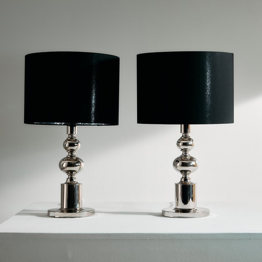 MK9525 Chromen Tafellamp, set van 2