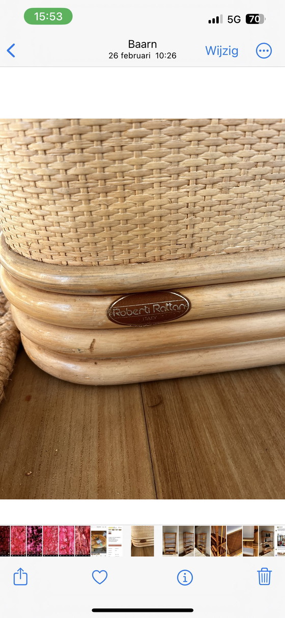 Image 1 of Buffet et commode en rotin de design italien