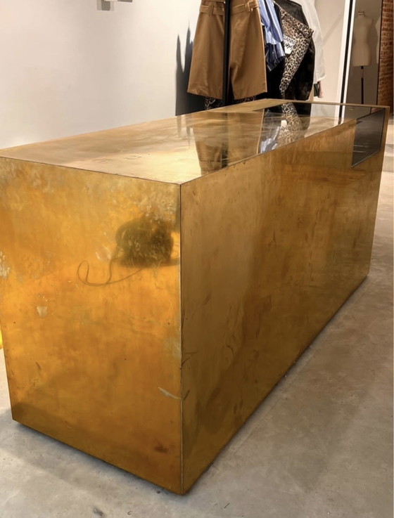Image 1 of Unique designer brass shop counter