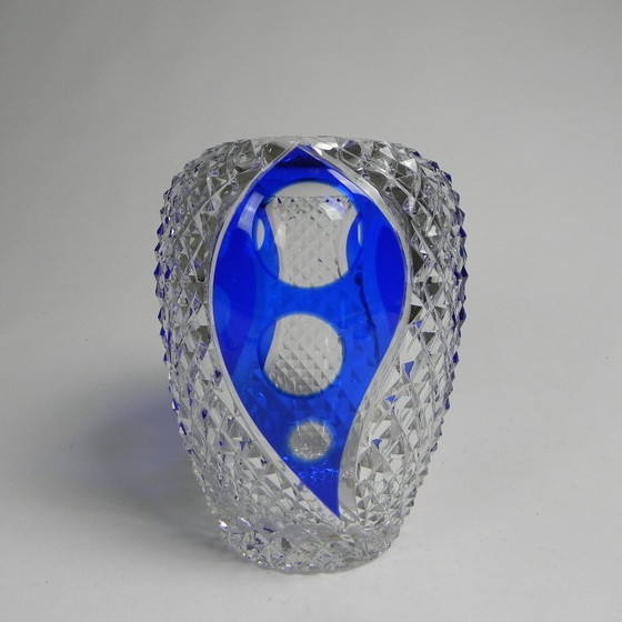 Image 1 of VSL Val Saint Lambert vase by Xavier Crespo, signed number 136-180