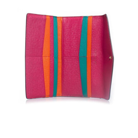 Image 1 of Michael Kors, orange leather wallet