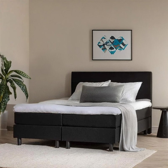 Image 1 of Boxspring 160x200 cream complete incl topper