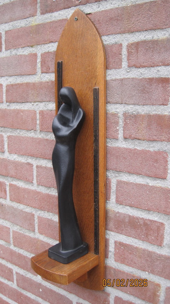 Image 1 of Escultura Maternité según René Daemen con consola Art Déco.