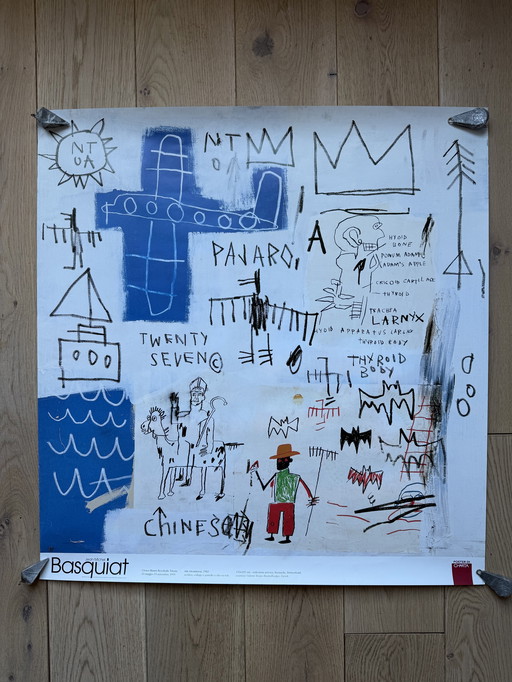 Jean Michel Basquiat Zeldzame 1999 Tentoonstellingsaffiche "Pelgrimage " 1982 Warhol Haring