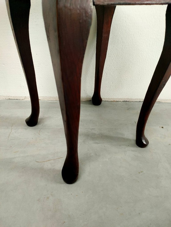 Image 1 of Antique 'Chippendale style' side table/coffee table (convertible leg style)