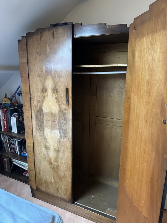 Image 1 of Originele houten art deco kledingkast