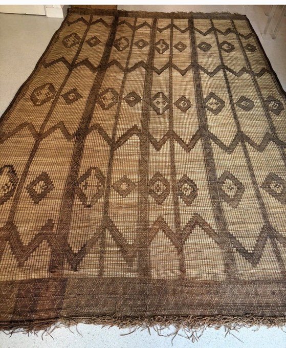 Tuareg Kleed Leer Riet Rattan Groot – Vloerkleden en tapijten, Bamboo, Leather (photo 3 of 15)