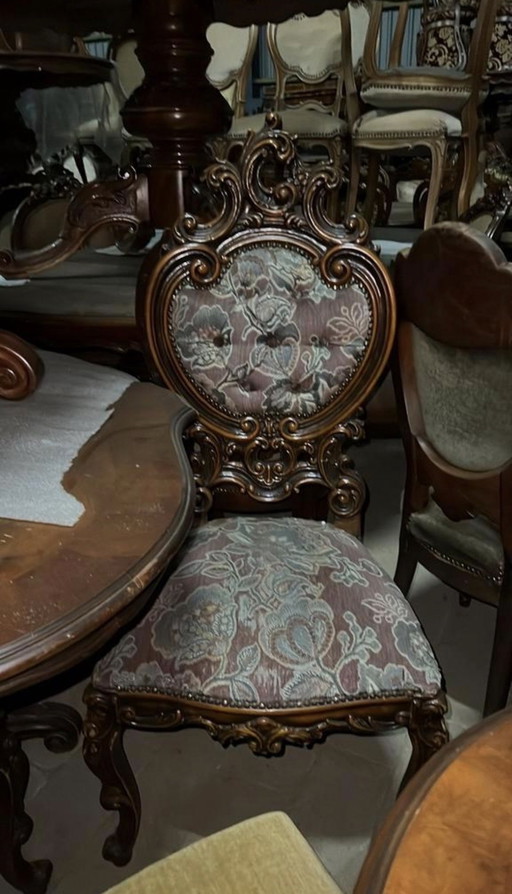 4 barok eetkamer stoelen 