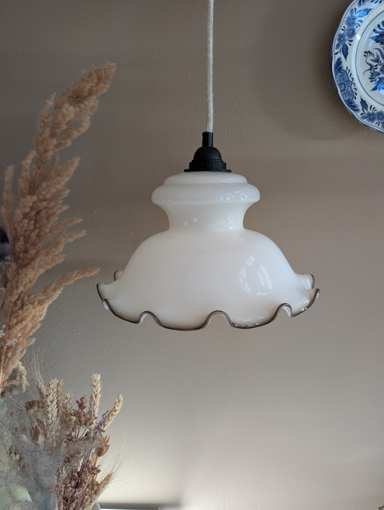 Image 1 of nostalgic atmospheric opaline glass lampshade