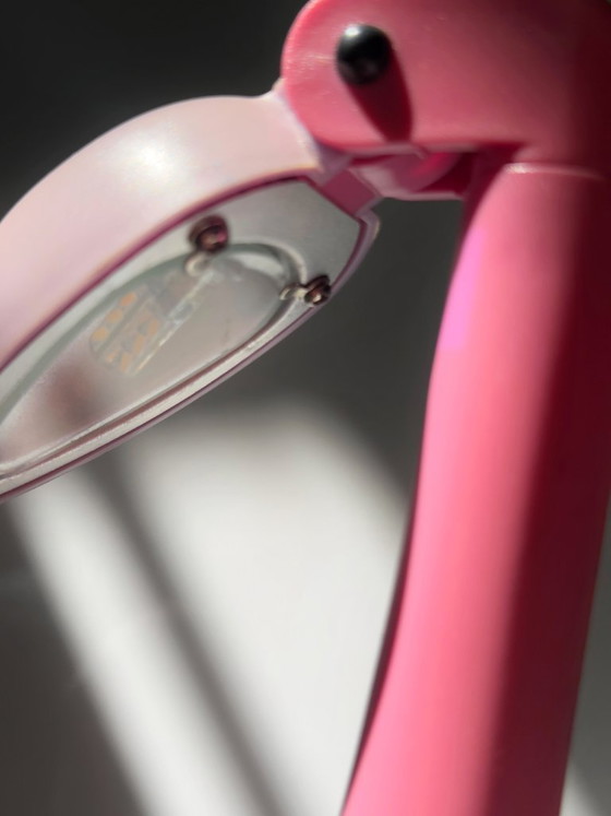 Image 1 of Flamingo table lamp, 80s postmodern, toucan lamp, Memphis Milano, 1980s pink pop art, Miami Vice, Art Deco Revival