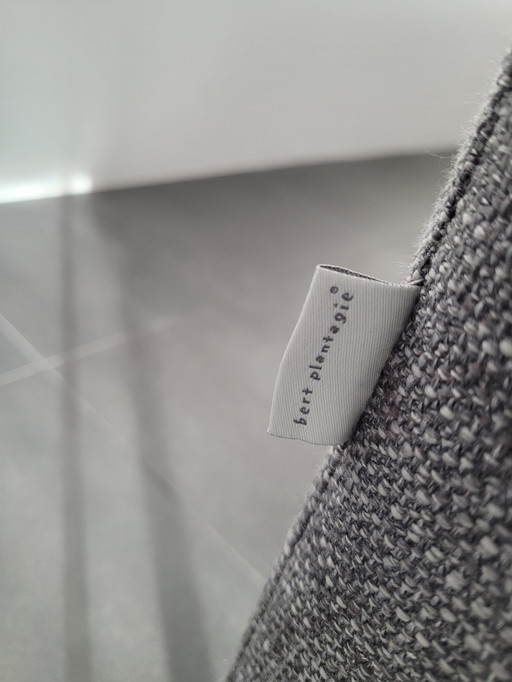 Sofá de diseño Bert Plantagie de 3 plazas - estructura de acero inoxidable gris