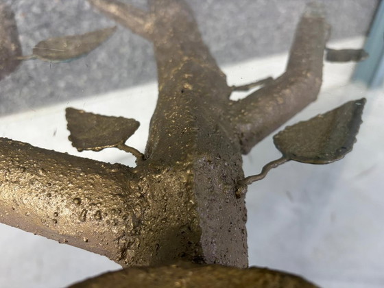 Mesa de comedor con forma de rama de árbol, década de 1980. – Mesas de comedor, Glass, Metal (photo 15 of 16)
