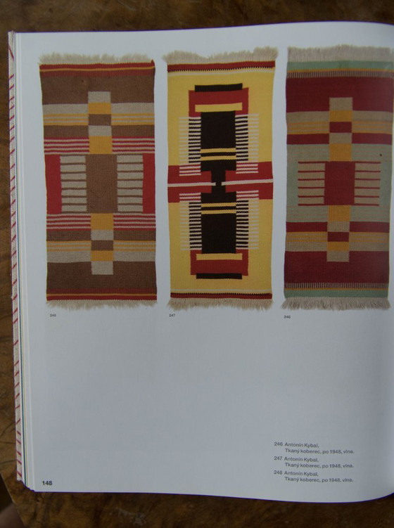 Image 1 of Rare Geometric Carpet by Antonin Kybal, 1948