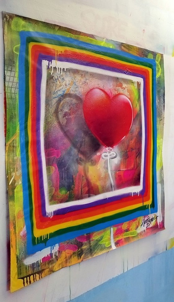 Image 1 of YOUTHONE - Tutto ciò di cui hai bisogno è amore - Tela d'artista