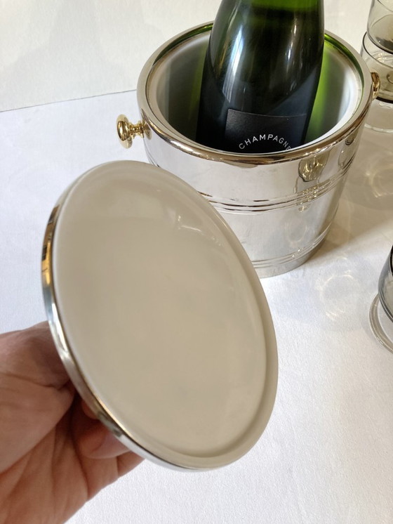 Image 1 of Silver-plated metal ice bucket