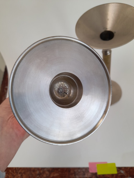 Image 1 of Pair of large Art Deco candlesticks