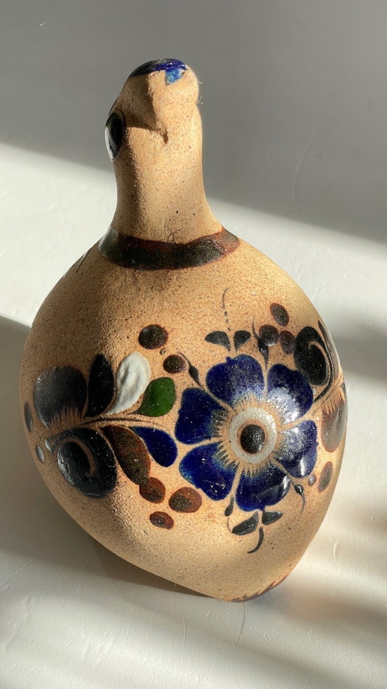 Image 1 of BIRD Handmade stoneware Mexico VINTAGE