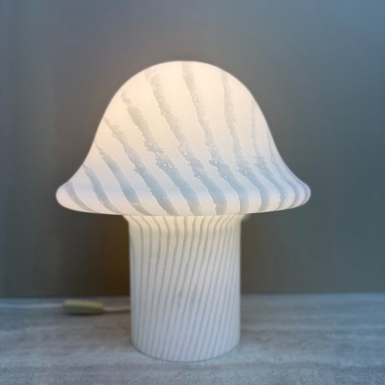 Image 1 of Lámpara de mesa Peil & Putzer Mushroom Zebra, década de 1970.