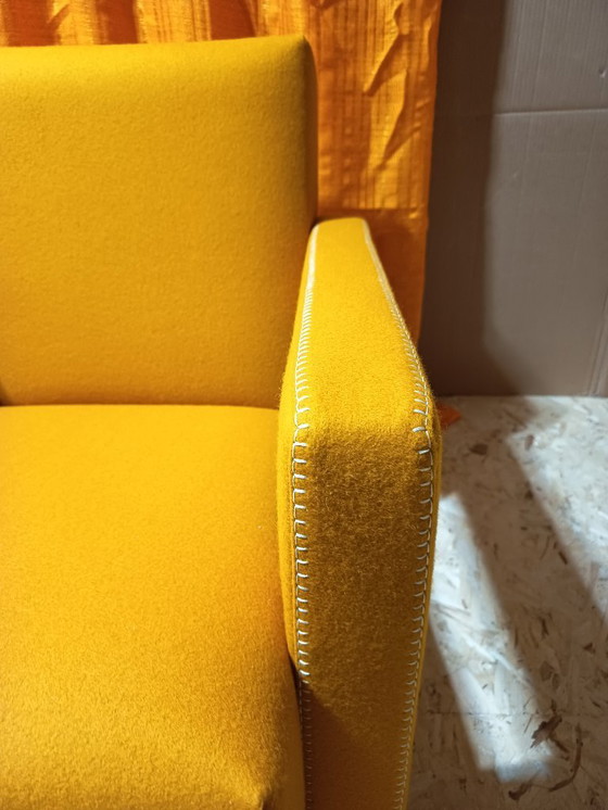 Image 1 of CASSINA Paire de fauteuils Utrecht 637 NEUF 2026 en laine KVARD Moutarde par Gerrit Rietveld