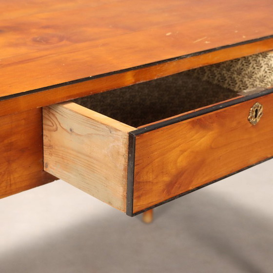 Image 1 of Cherry table with ebonized moldings