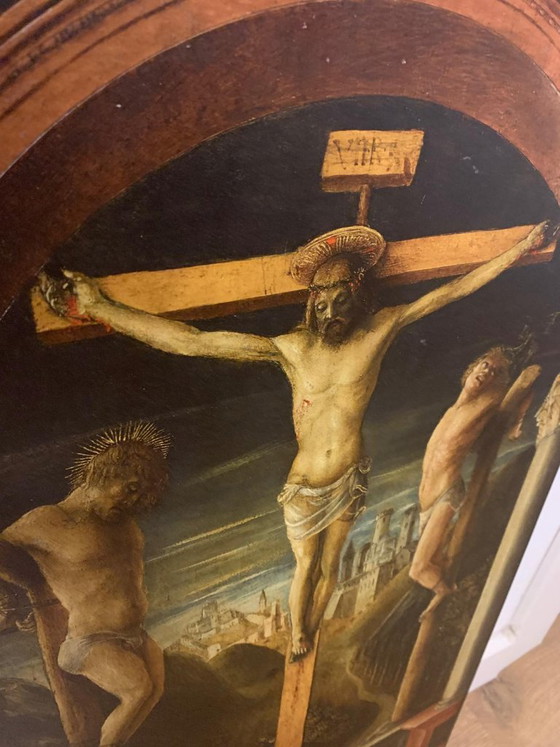 Vincenzo Foppa "The Three Crucifixes", 1:1 Museum-Grade Print on Rigid Panel (68.5x38.8 cm), Art Prints, Wood (photo 3 of 5)